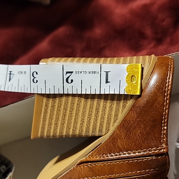 NIB BACKLESS CHUNKY MULES WESTERN WEDGE SIZE 6 - Picture 14 of 14